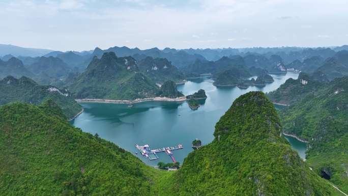 航拍上林大龙湖景区