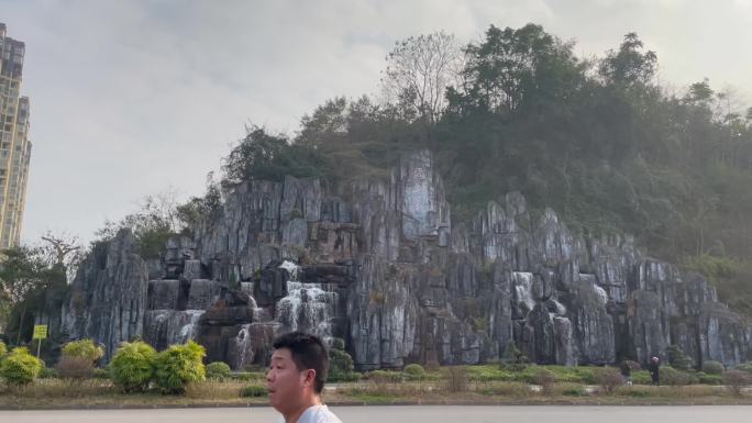 青山绿水的武胜城市风景