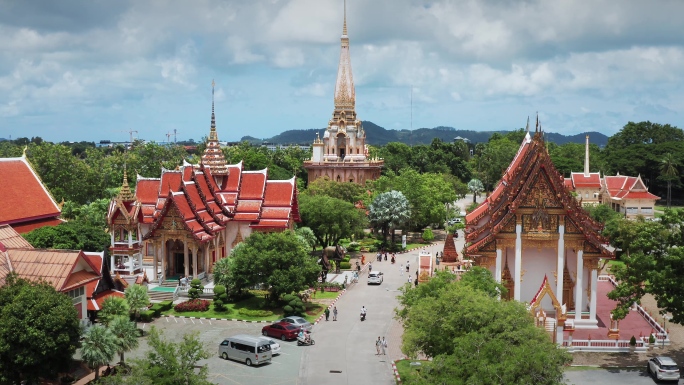 【4K】泰国佛塔寺庙航拍