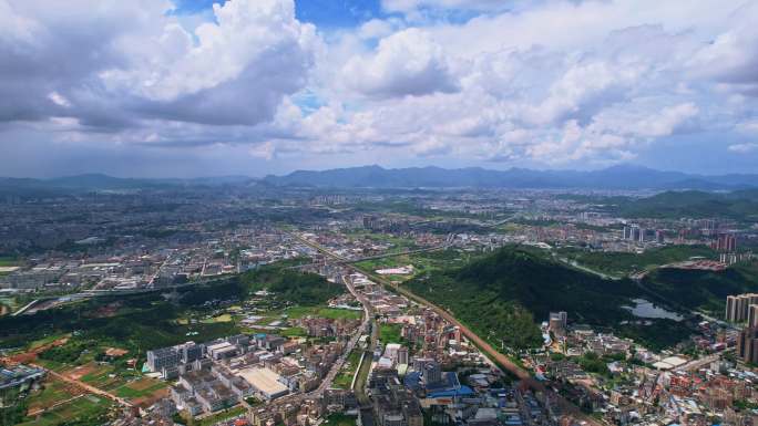 深圳龙华区观澜凤岗城市风光