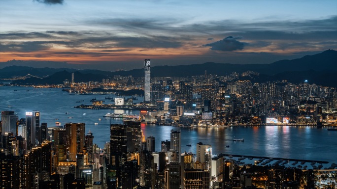 香港夜晚城市风光合集