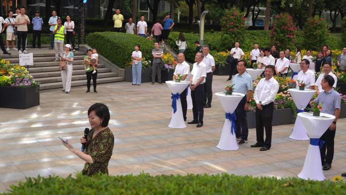 杭州钱江世纪城公园建成开园仪式现场环境