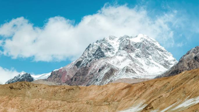 雪山特写延时