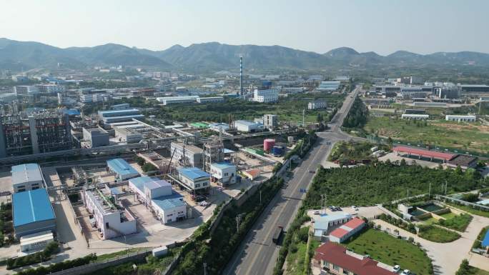 化工厂工业园区北方工业基地航拍画面