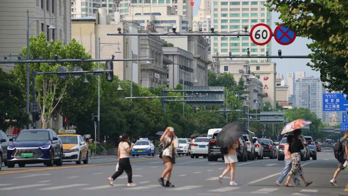 4K武汉市街景空镜一组