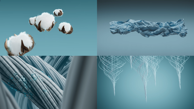 三维纤维编织动画4K高质量三维素材