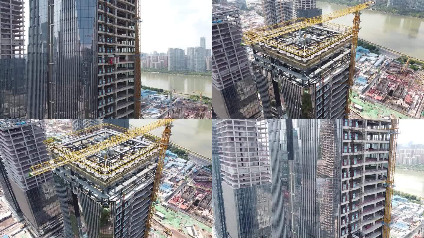城市建设: 超高层建筑航拍