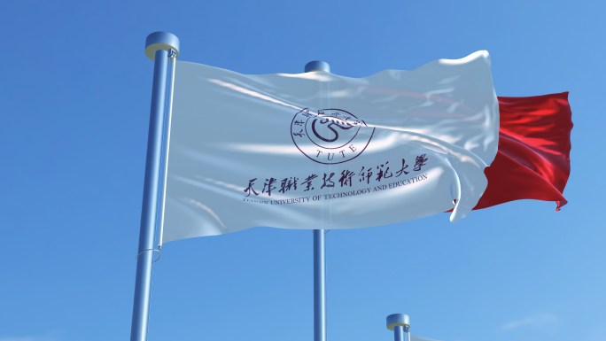 天津职业技术师范大学旗帜