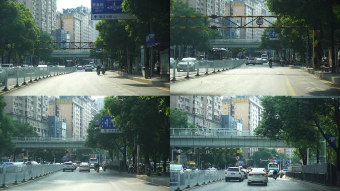 开车行驶长沙城市道路第一视角公路驾驶汽车
