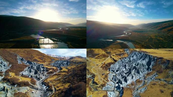 甘孜炉霍清晨、墨石公园、塔公草原