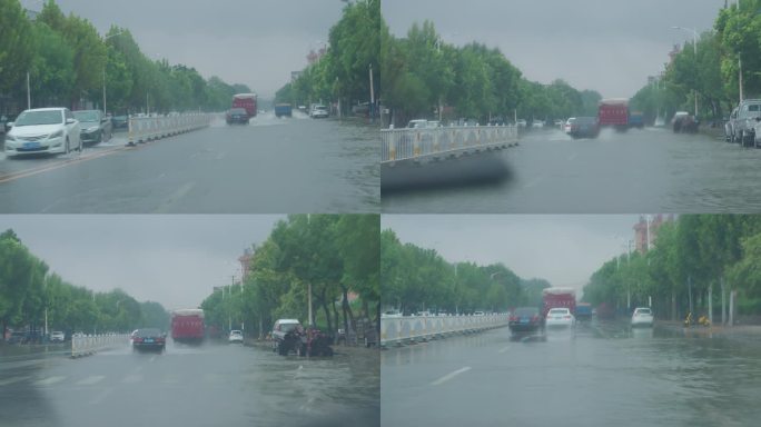城市道路积水内涝水灾洪灾洪涝灾害