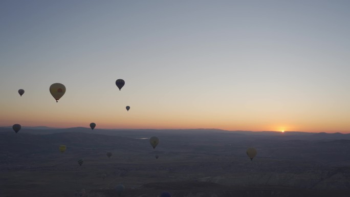 0119高清4k航土耳其拍热气球日出清晨