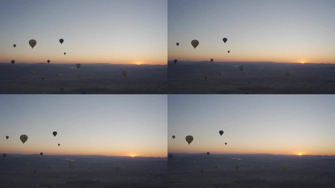 0119高清4k航土耳其拍热气球日出清晨