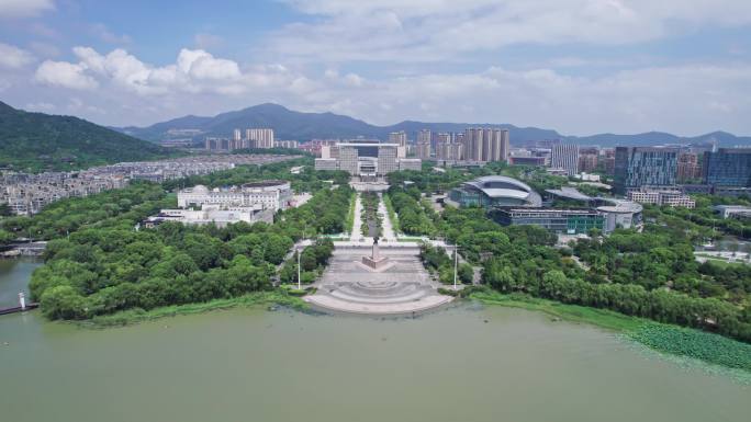 湖州大景 市政府 历史文化名人园