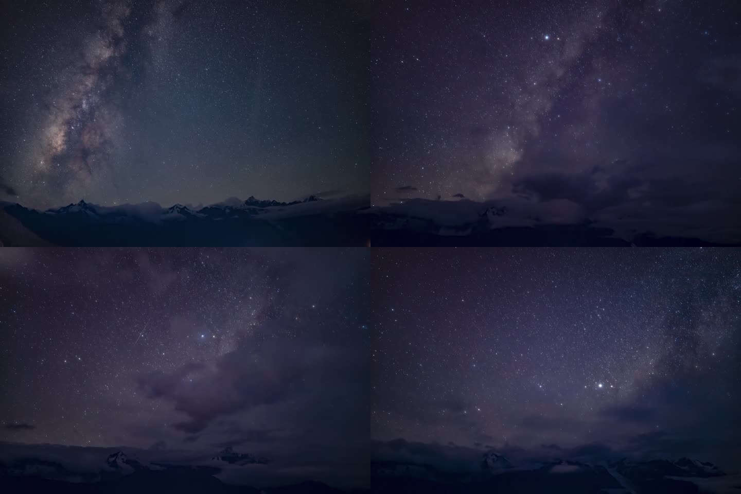 梅里雪山星空延时银河美景壮观香格里拉
