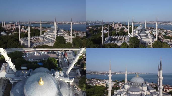 0127高清4k航拍土耳其蓝色清真寺