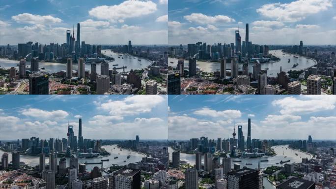 【正版4K素材】上海外滩陆家嘴延时摄影