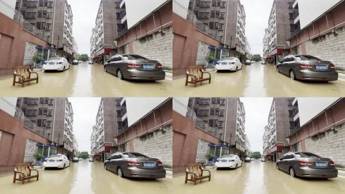 东莞塘厦海葵水灾被淹车辆