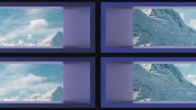 宽屏裸眼3d三维矿泉水雪山平面展示效果