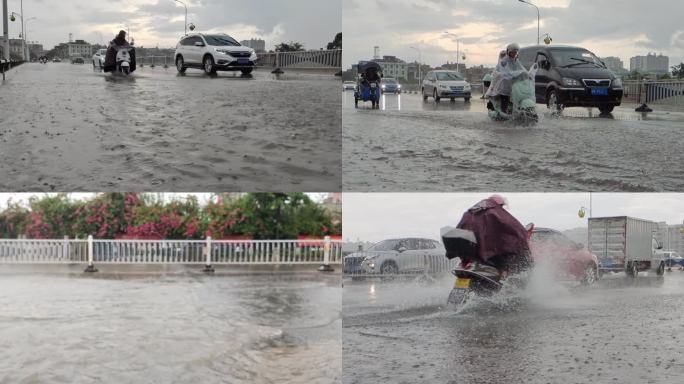 大雨 倾盆大雨 雨滴 雨点下大雨下雨路面