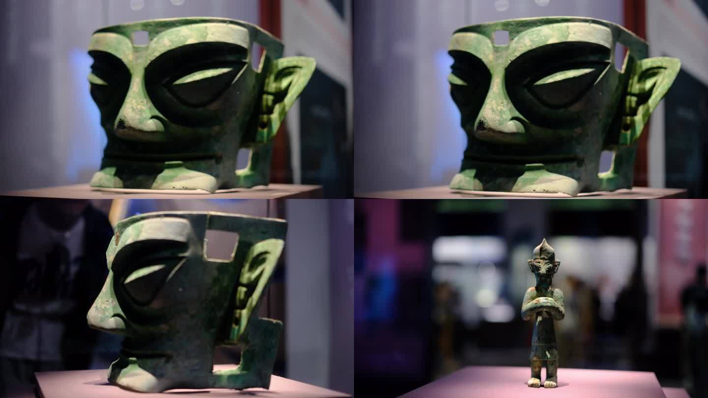 三星堆 铜人面具 中国历史文物