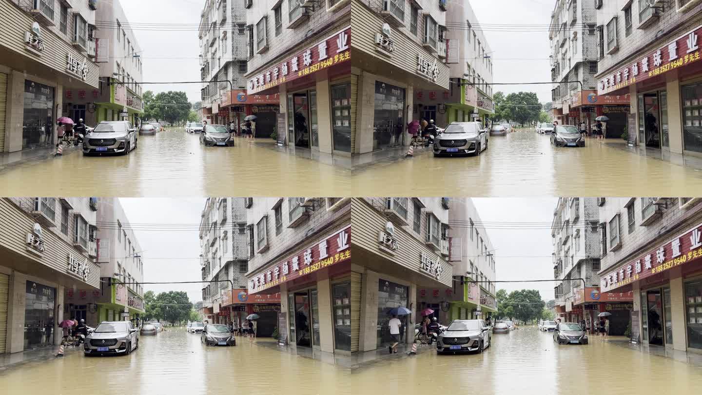 东莞塘厦海葵水灾被淹车辆