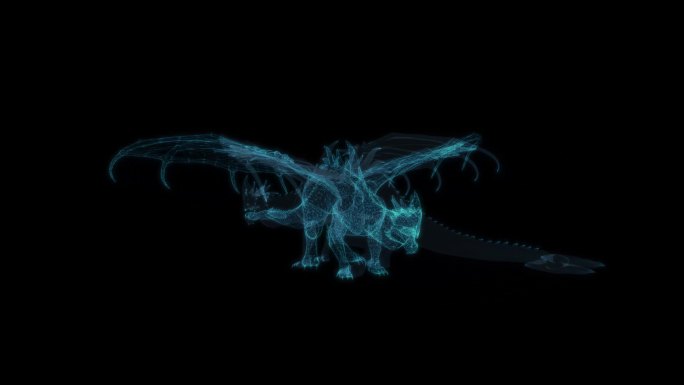 飞龙 侏罗纪游戏电竞虚拟角色喷火翅膀飞翔