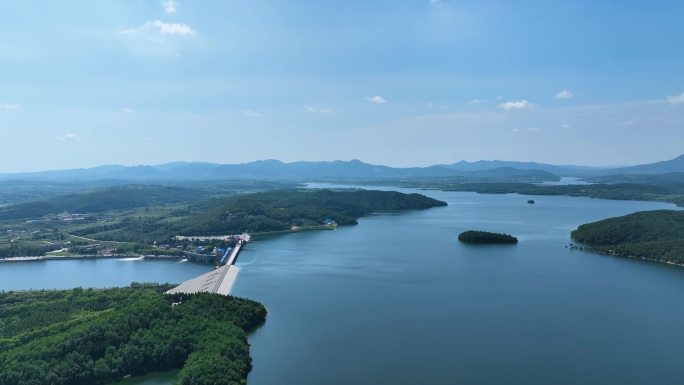 湖泊 水库 淡水湖 航拍