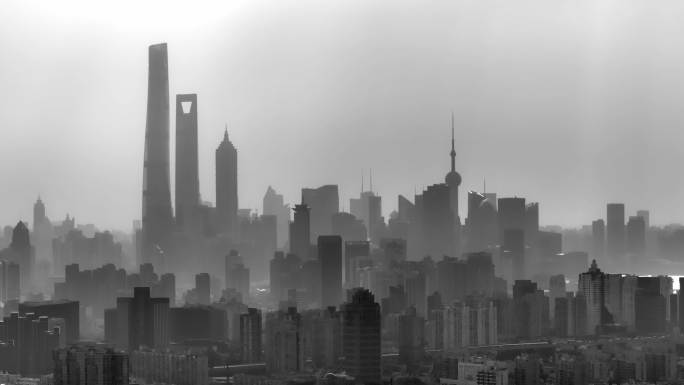 中国上海陆家嘴金融区的现代建筑