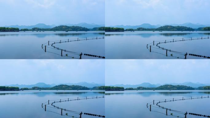 延时 西湖景观 湖天一色  山水美景