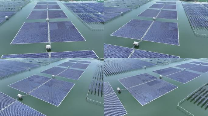 4K-水上太阳能光伏发电基站