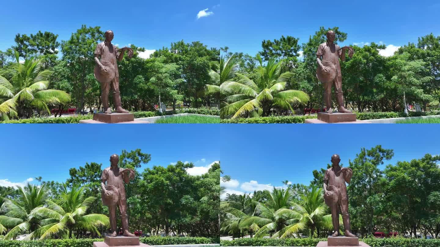 海南三亚水稻国家公园袁隆平雕像