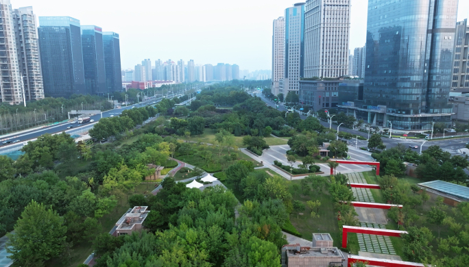 4k郑州会展中心CBD 郑州之林如意雕像