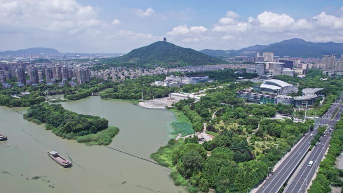 湖州大景 湖州市政府 历史文化名人园