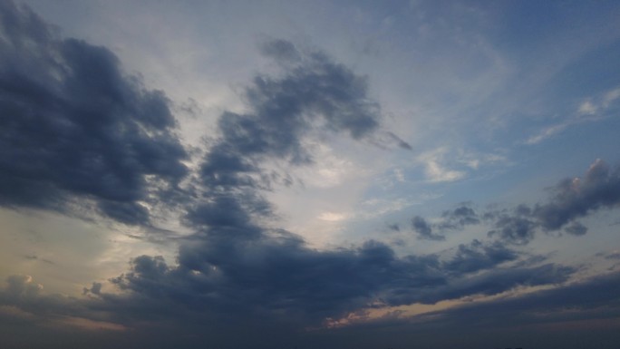 乌云满天风云变幻晚霞夕阳云层天气时间流逝