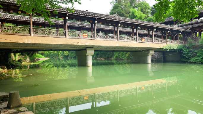 （4K合辑商用）美丽侗族建筑花桥风雨桥