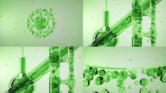 绿色水分子细胞液提取 化妆品美容护肤广告