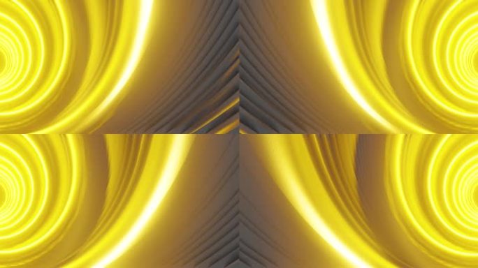 4k横版金色抽象穿梭背景