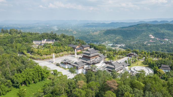 重庆大足宝顶山石刻延时航拍4K