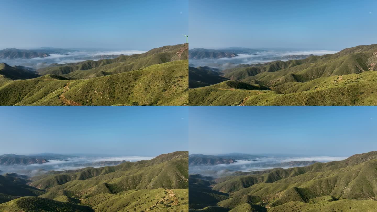 大同云冈区雷公山风光航拍