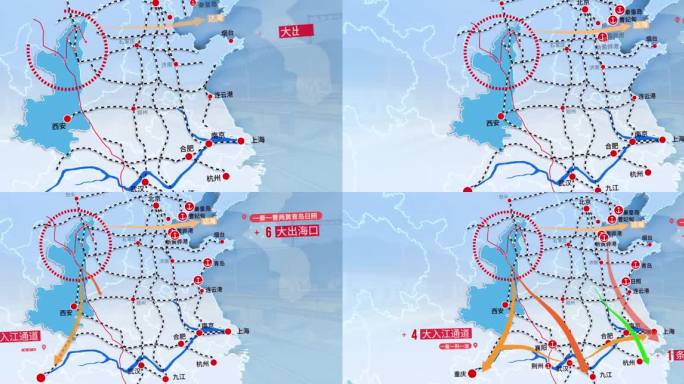 中国东部铁路八横八纵路网