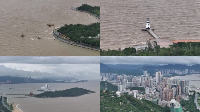 【正版素材】珠海台风天航拍合集