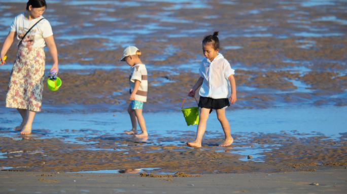 海边生活 青岛赶海 海滩傍晚 诗和远方