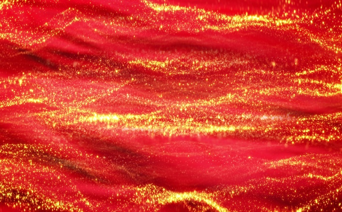 红绸粒子波浪