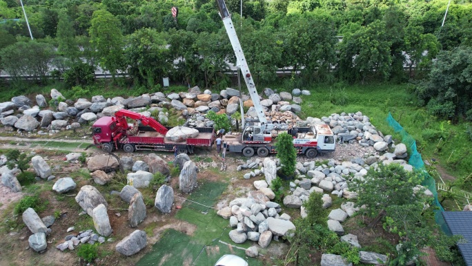 园林景观石 鱼池 假山 风景园林 绿化石