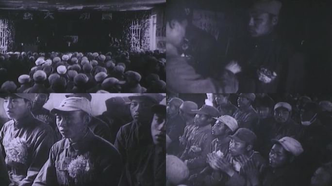 40年代的东北哈尔滨解放军表彰大会影像3
