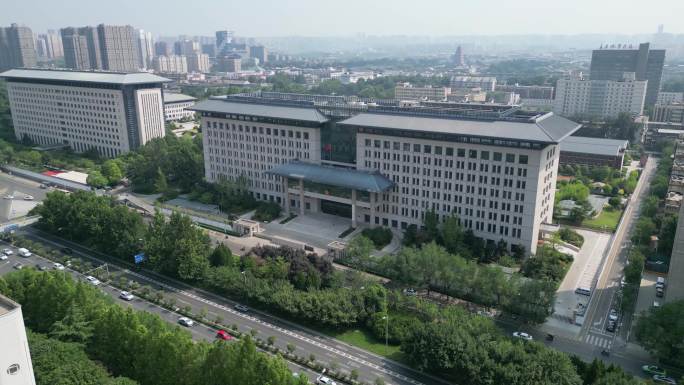 陕西省省委员会大楼办公大楼航拍