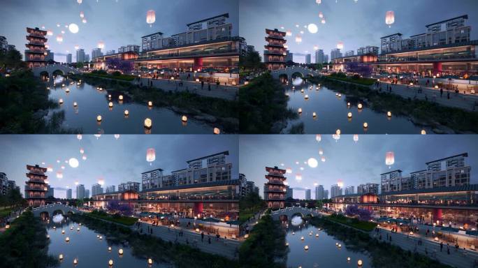 上海青浦 三维城市建筑游览漫游