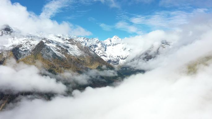 川西雪山航拍