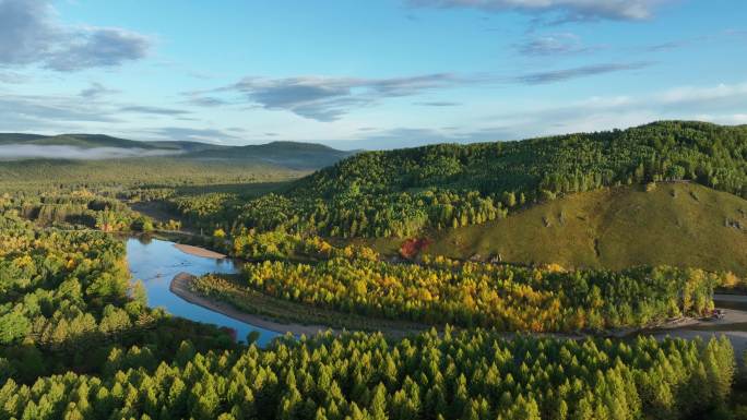 内蒙古根河源国家湿地公园秋景